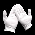 White Soft Mittens Factory - Jewelry Inspection Stretchy Cotton