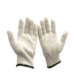 White Cotton Knitted Gloves Factory - 500g Wear Resistant Dotted