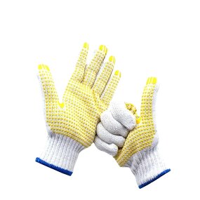 Dot Gloves Supplier - PVC Black Non-slip Work