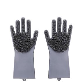 Waterproof Silicone Gloves Factory - Housework with Brush