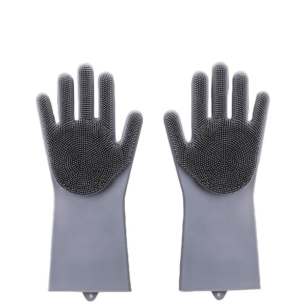 Waterproof Silicone Gloves Factory - Housework with Brush