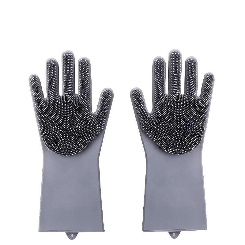 Waterproof Silicone Gloves Factory - Housework with Brush