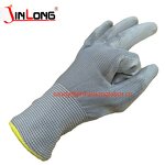 Nylon Pu Coated Palm Gloves Factory - Rubberized Work Dust-free Electronic