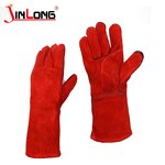 High Temp Welding Gloves Factory - 16 Inch Long Leather Industrial