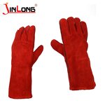 High Temp Welding Gloves Factory - 16 Inch Long Leather Industrial