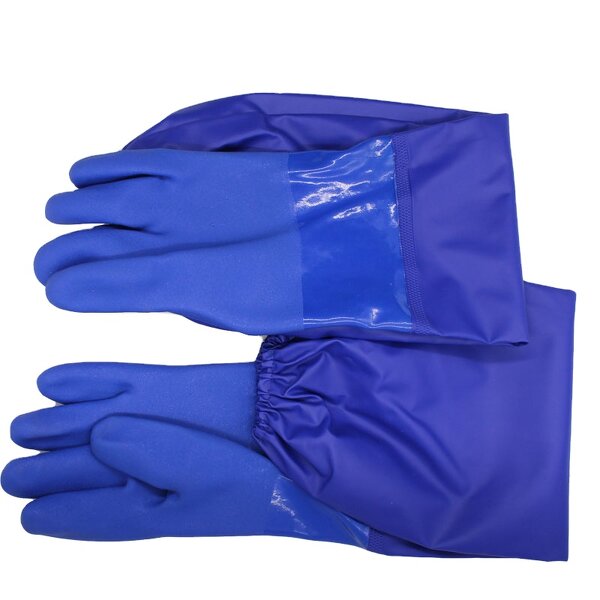 PVC Industrial Gloves Supplier - Long Sleeve Oil Waterproof Fishing