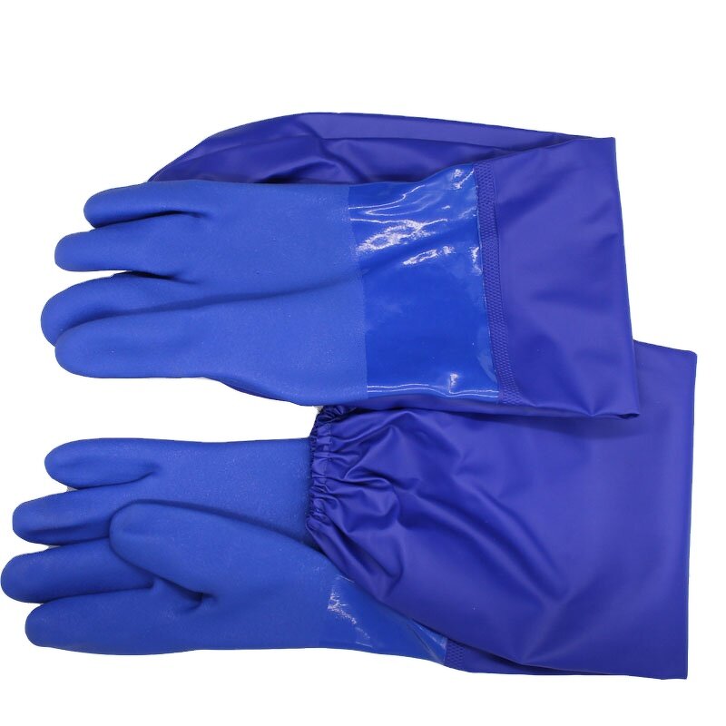 PVC Industrial Gloves Supplier - Long Sleeve Oil Waterproof Fishing
