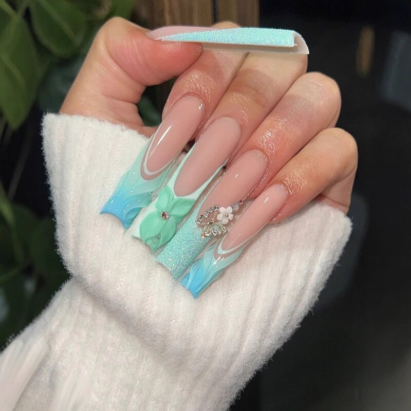 Acrylic Nail Tips Factory - OEM French Coffin Model Tips