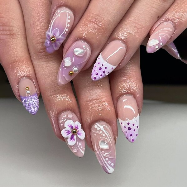 Nail Tips Factory - OEM Soft Gel Floral Design Tips