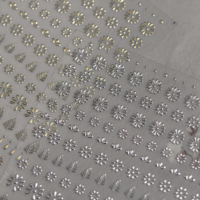 Nail Stickers Factory - OEM 3D French Style Gold Foil Stickers