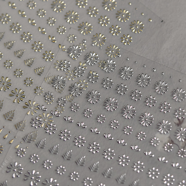 Nail Stickers Factory - OEM 3D French Style Gold Foil Stickers