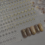 Nail Stickers Factory - OEM 3D French Style Gold Foil Stickers