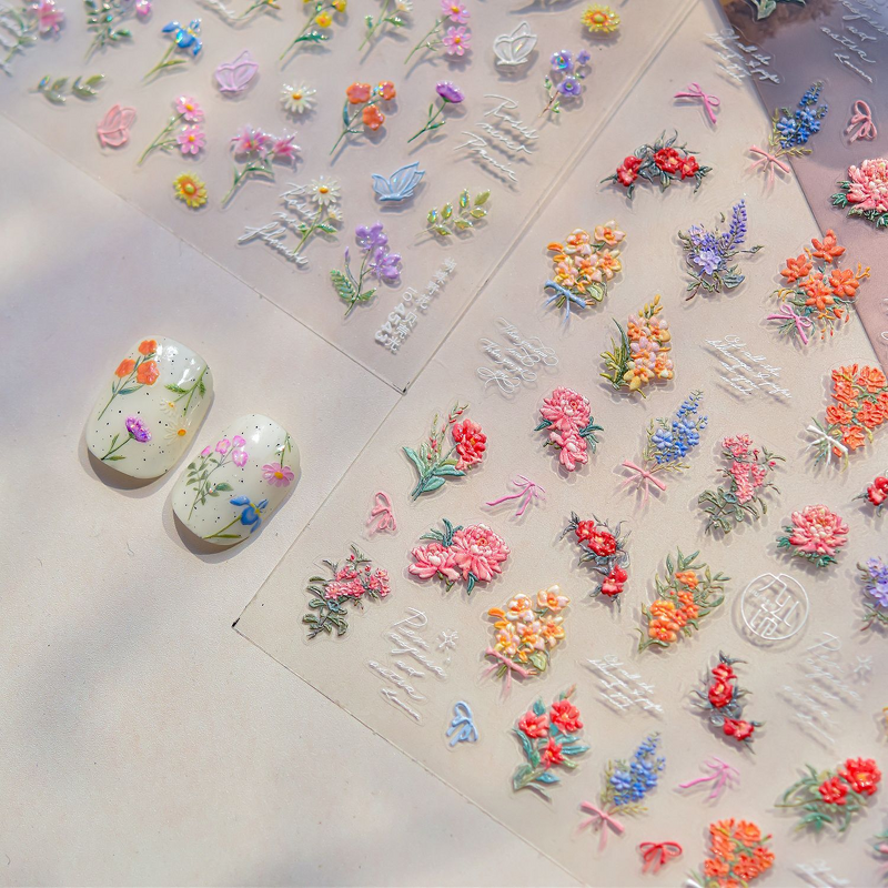 Nail Art Stickers Factory - OEM 3D Shell Light Stickers Supplier