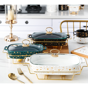 Food Warmer Factory - OEM Multi-function Glass Chafing Dish