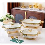Chafing Dish Factory - OEM Luxury Gold Ceramic Food Warmer