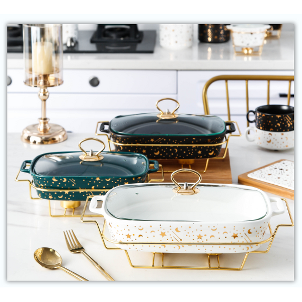 Ceramic Chafing Dish Factory - OEM Home Hotel Restaurant Warmer