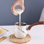 Arabic Coffee Pot Factory - OEM 201 Stainless Steel Milk Pot