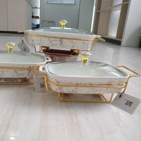 Food Warmer Plate Factory - OEM Round Souffle Ceramic Dish