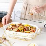 Serving Dishes Factory - OEM Golden Coating Bowl Buffet Dishes