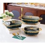 Food Warmer Set Factory - OEM Luxury Ceramic Chafing Dish
