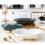 Chafing Dish Factory - OEM Luxury Gold Ceramic Food Warmer