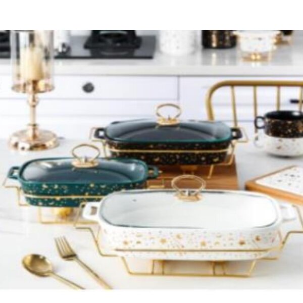 Chafing Dish Factory - OEM Luxury Gold Ceramic Food Warmer