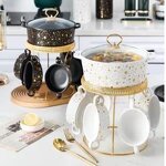 Stainless Steel Food Warmer Factory - OEM Luxury Gold Round Warmer