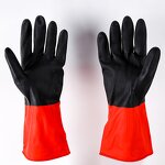 Rubber Gloves Factory - OEM Pink Long Household Safety Gloves