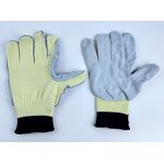 Aramid Gloves Factory - OEM Cut Resistant Fireproof Leather Palm