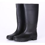 Rain Boots Factory - OEM Matte Black PVC Steel Toe Boots