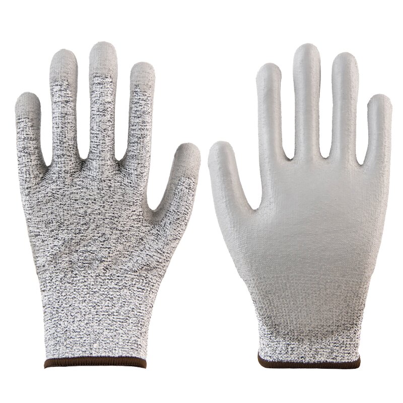 Cut Resistant Gloves Factory - OEM HPPE Level 5 PU Coated