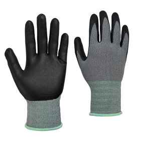 Nitrile Gloves Factory - OEM 13 Gauge Black Palm Coated Glove