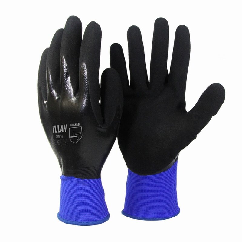 Nitrile Gloves Factory - OEM Smooth Fully Dipping Safety Gloves
