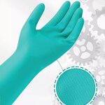 Nitrile Gloves Factory - OEM Green Oil Water Resistant Anti Slip