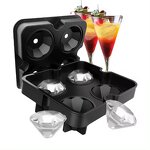 Ice Cube Tray Factory - OEM 4-Cavity 3D Diamond Mold