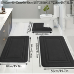 Bath Mat Factory - OEM Three-Piece Non-Slip PVC Backed Set