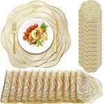 Table Mat Factory - OEM PVC Rose Gilded Coaster Supplier