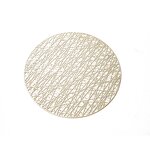 PVC Placemat Factory - OEM Nordic Gold Round Table Mat