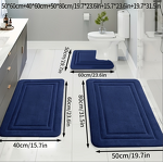 Bath Mat Factory - OEM Three-Piece Non-Slip PVC Backed Set