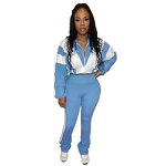 Sweat Suit Women Manufacturer - Two Pieces Stretch Crop Top Pants