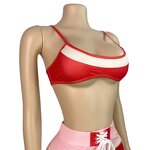 Two Piece Sets Women Factory - Luxury Scarf Top Shiny Shorts