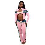 Three Piece Set Women Factory - Custom LOGO Contrast Color Sports