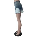 Denim Shorts Women Factory - 2025 Gradient Zipper High Waist