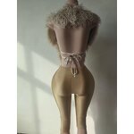 Jumpsuit Women Manufacturer - Crochet Halter Backless Bodycon Flare