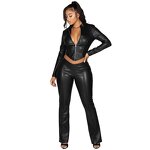 Two Piece Set Women Factory - Sexy Faux Fur Backless Top Leggings