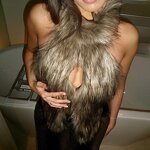 Tank Tops Women Factory - Furry Halter Backless Bandage Clubwear