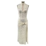 Denim Dress Women Factory - 2025 Short Sleeve Bodycon Button Belted