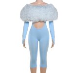 Jumpsuit Women Manufacturer - Autumn Winter Fur Collar V Neck