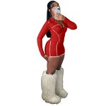 Lounge Set Women Manufacturer - Custom Logo Crop Zipper Hoodie Pants