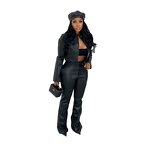 Leather Jacket Women Manufacturer - Winter PU Long Sleeve Motorcycle